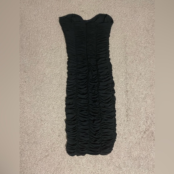 Express black ruched style midi dress size small - Picture 1 of 8